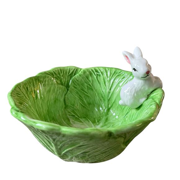Arlington Designs Figural Bunny Cabbage Bowl 6.5in Spring Easter Decor New - Picture 16 of 16